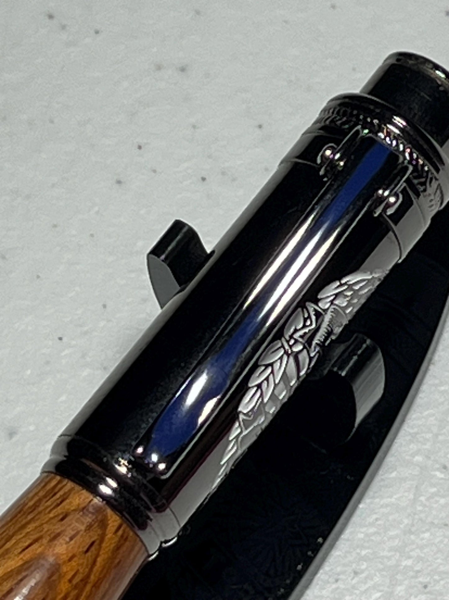 Police pen in mahogany