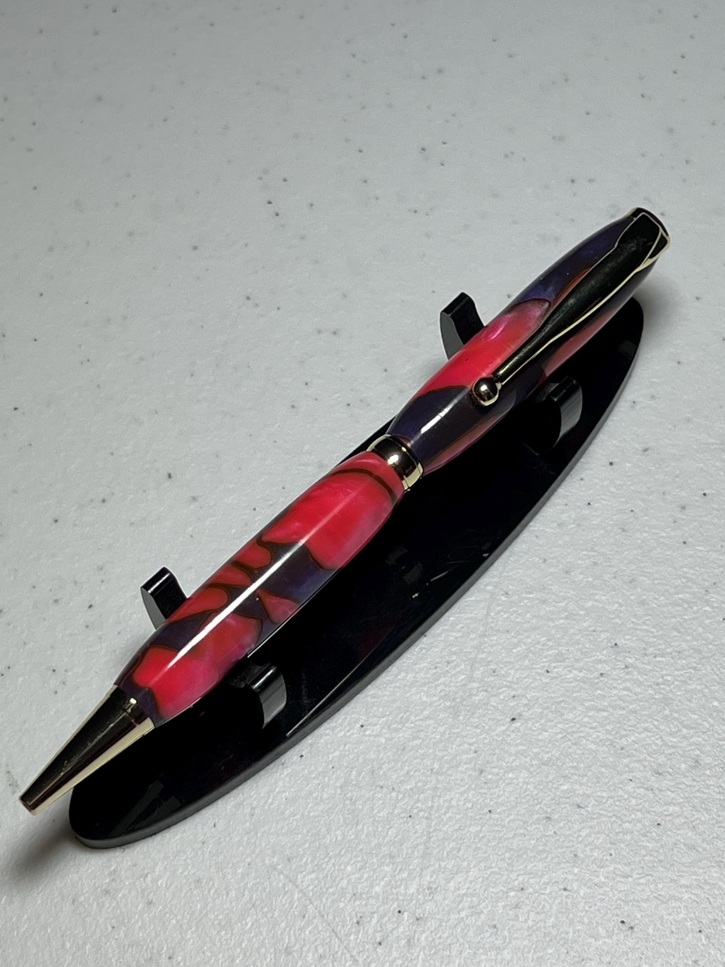 Funline pen gold with pink and purple barrel