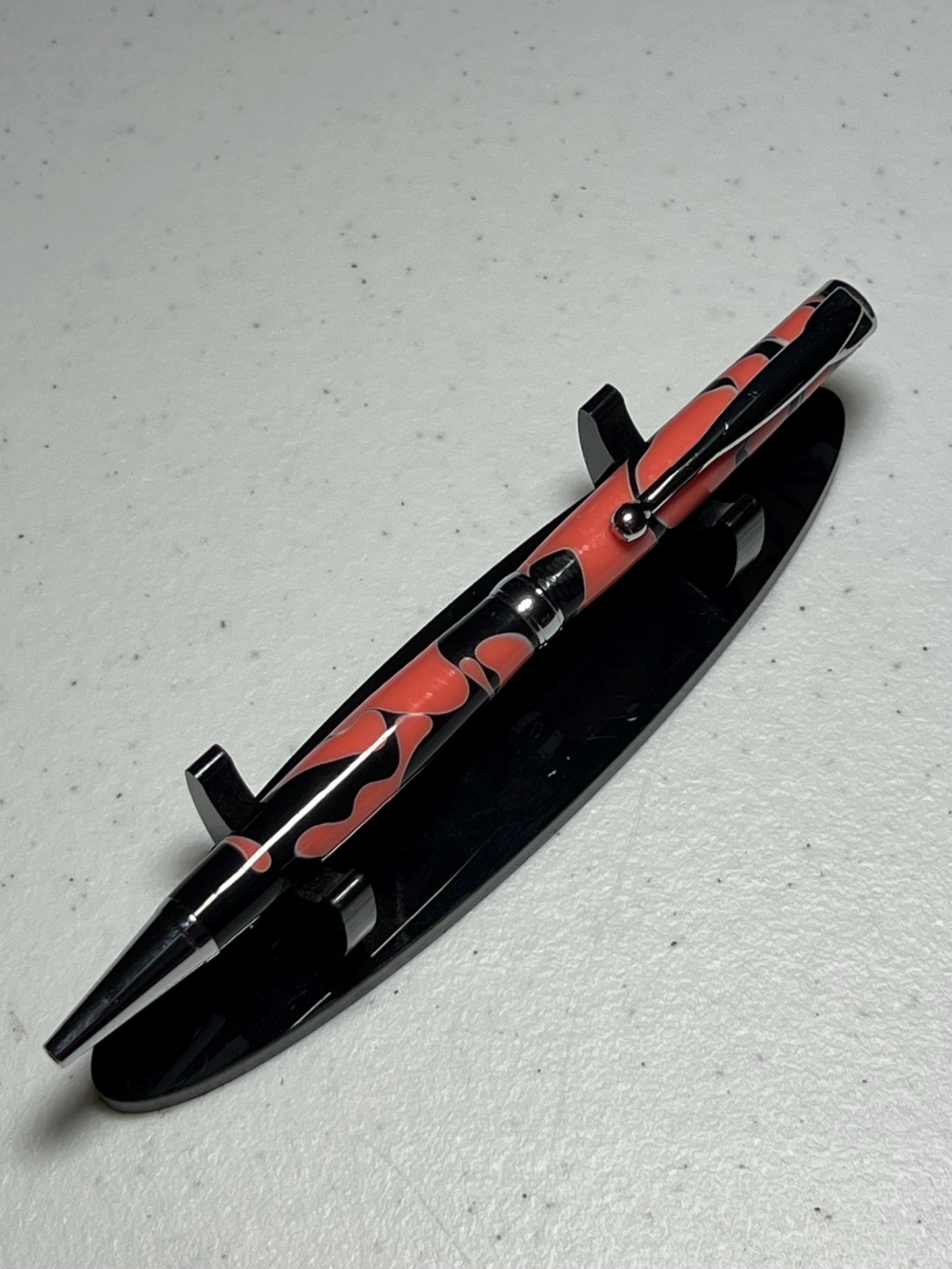 Funline pen chrome with orange and black barrel