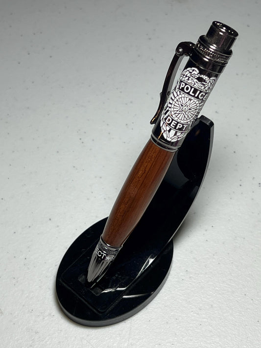 Police pen in mahogany